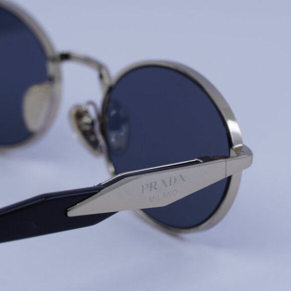 Prada PR65ZS ZVN09T Sunglasses Pale Gold Oval Frame - Picture 5 of 13